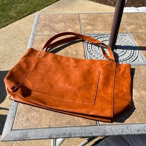 Brown leather bag